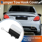 Rear Tow Hook Cover for Mercedes-Benz (2016-2023) Silver Tone