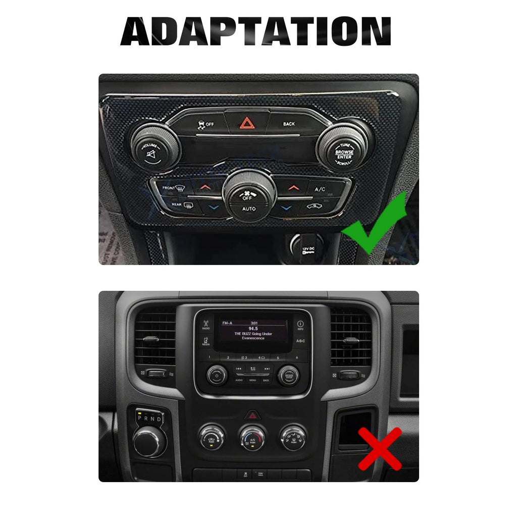 Red Anti-Dust Floor Mats+AC Radio Knob+Engine Button Covers for Challenger (2015-2023)