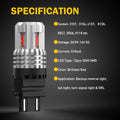 2X AUXITO 3157 3156 Red 12SMD Tail Brake Stop/Parking LED Light Bulbs for