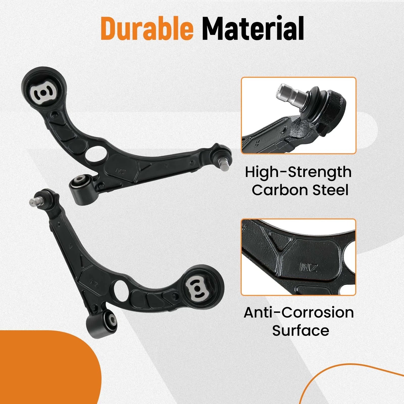 8x Front Lower Control Arms, Inner & Outer Tie Rods, Sway Bars for Dodge Dart (2013–2016)