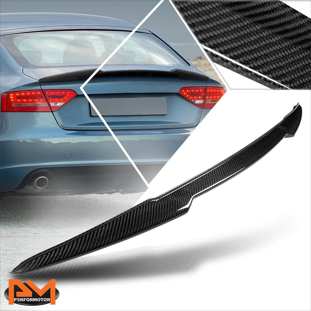 Carbon Fiber V-Style Rear Trunk Lid Spoiler for Audi A5 Quattro (2008–2016)