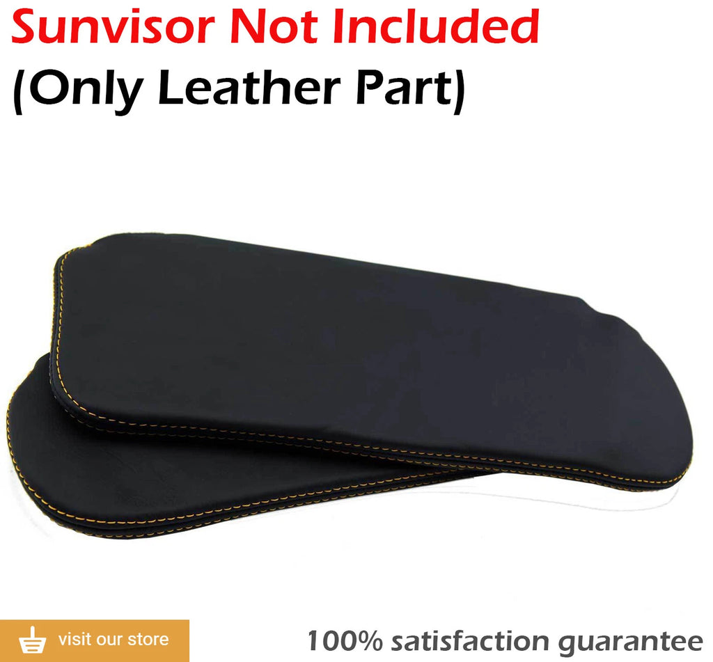 Sunvisor Leather Synthetic Covers for Camaro Firebird (1993–2002) Yellow Stitch