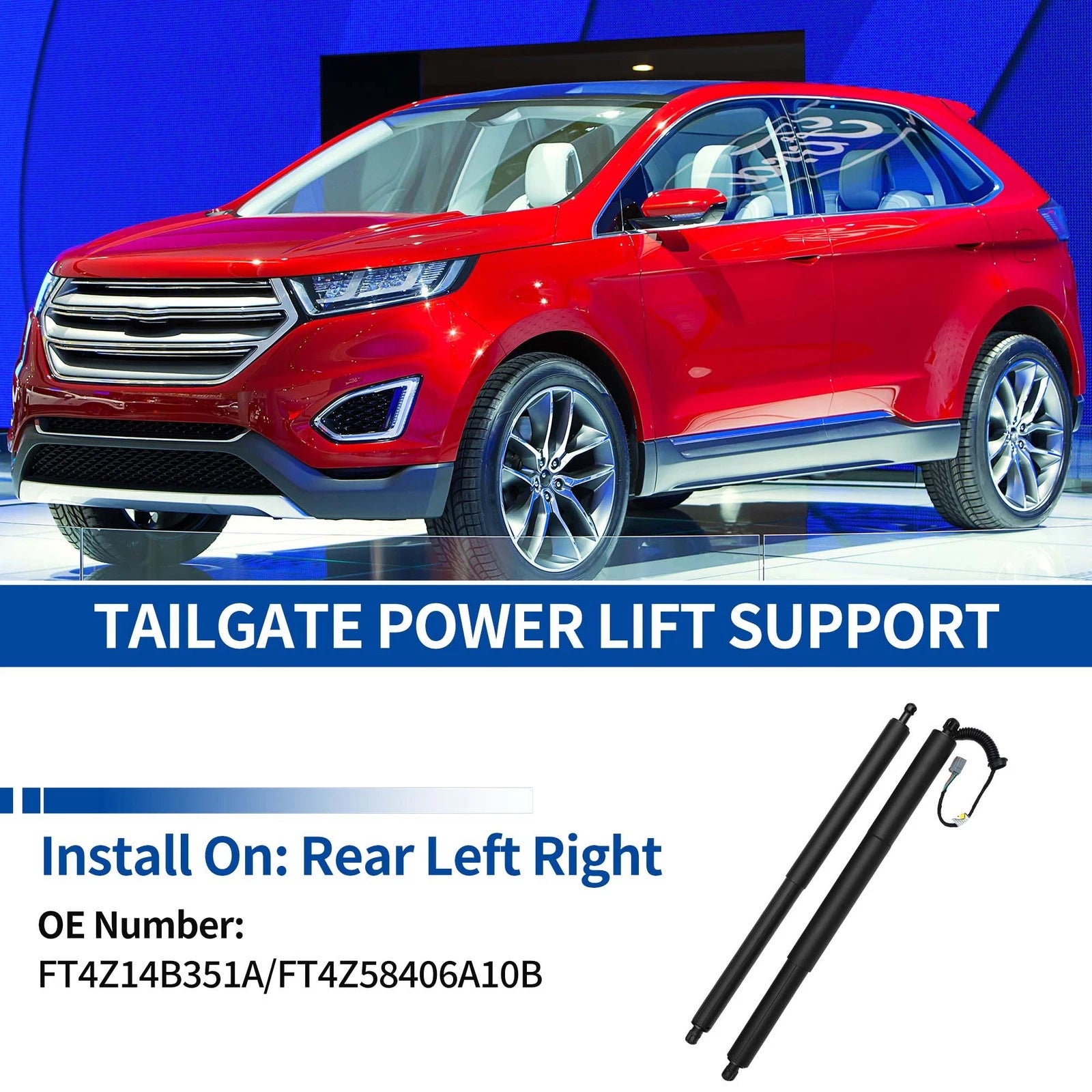 Set of 2 Rear LH RH Tailgate Power Lift Supports for Ford Edge (2015–2018) No.FT4Z14B351A