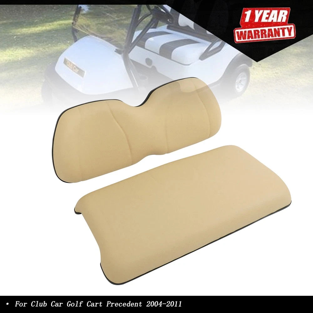 Beige Front Seat Cushion & Backrest for Club Car Precedent (2004–2011)