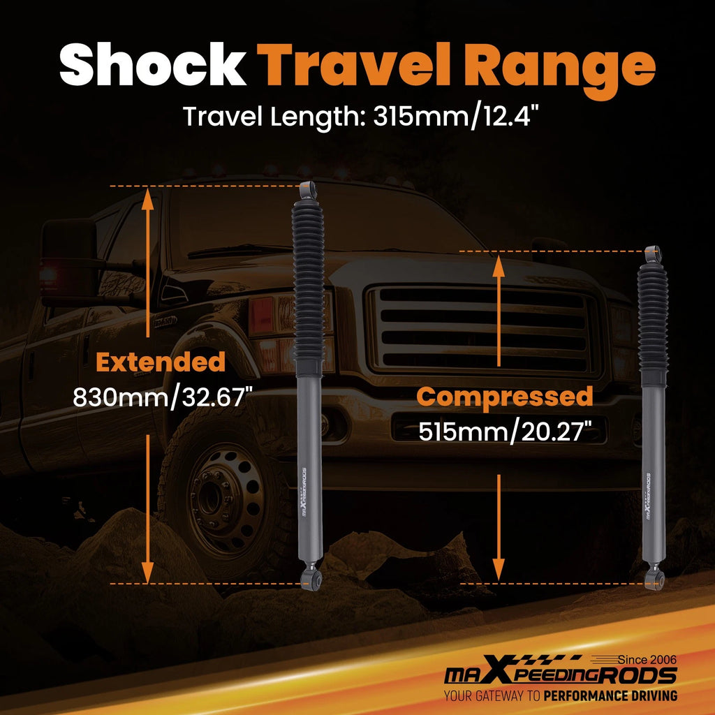 2.5-4.5" Rear Suspension Lift Shocks for Ford F-250 F-350 (1999–2016)