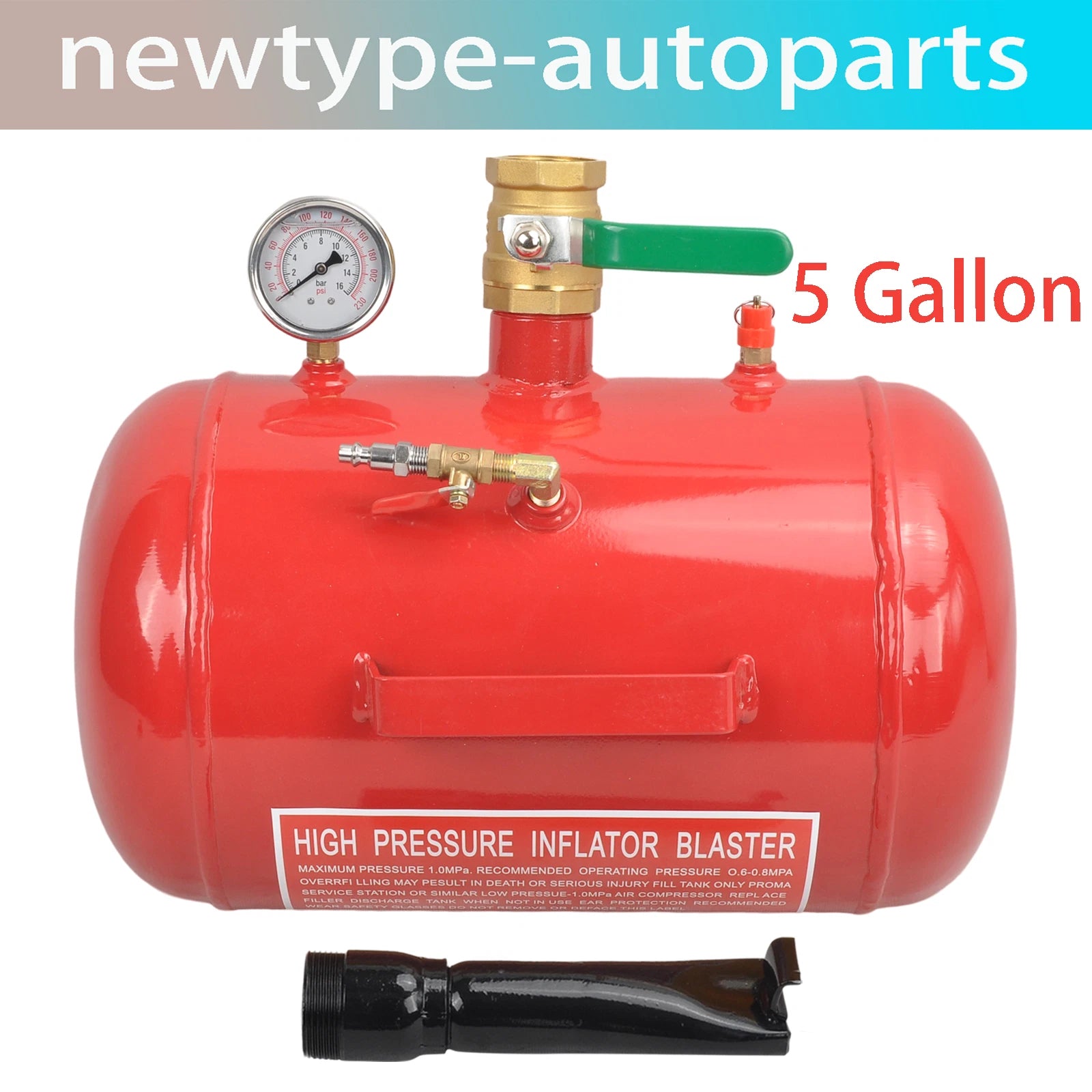 5 Gallon Air Tire Bead Seater Blaster Tool 145psi Red
