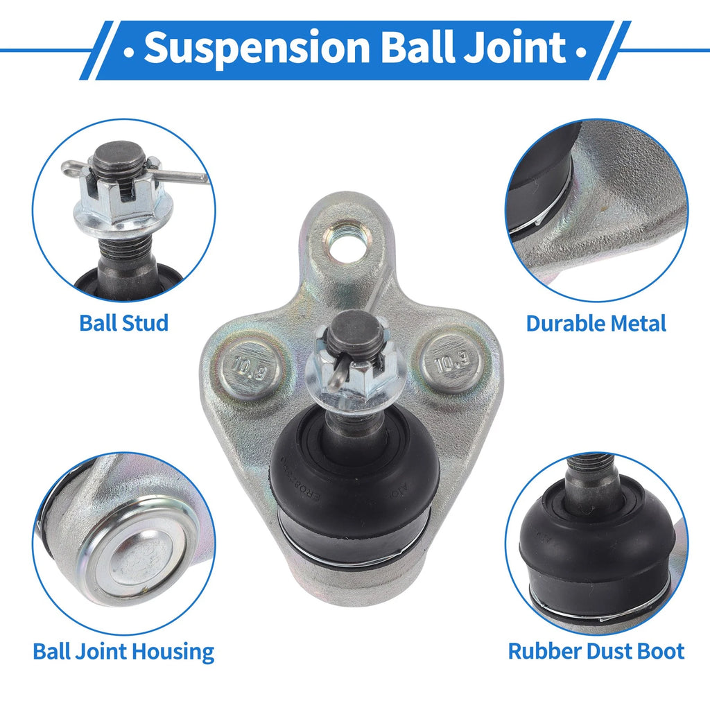 2X Front Lower Ball Joints for Toyota Prius (2004–2009) No.K500384/4333049055