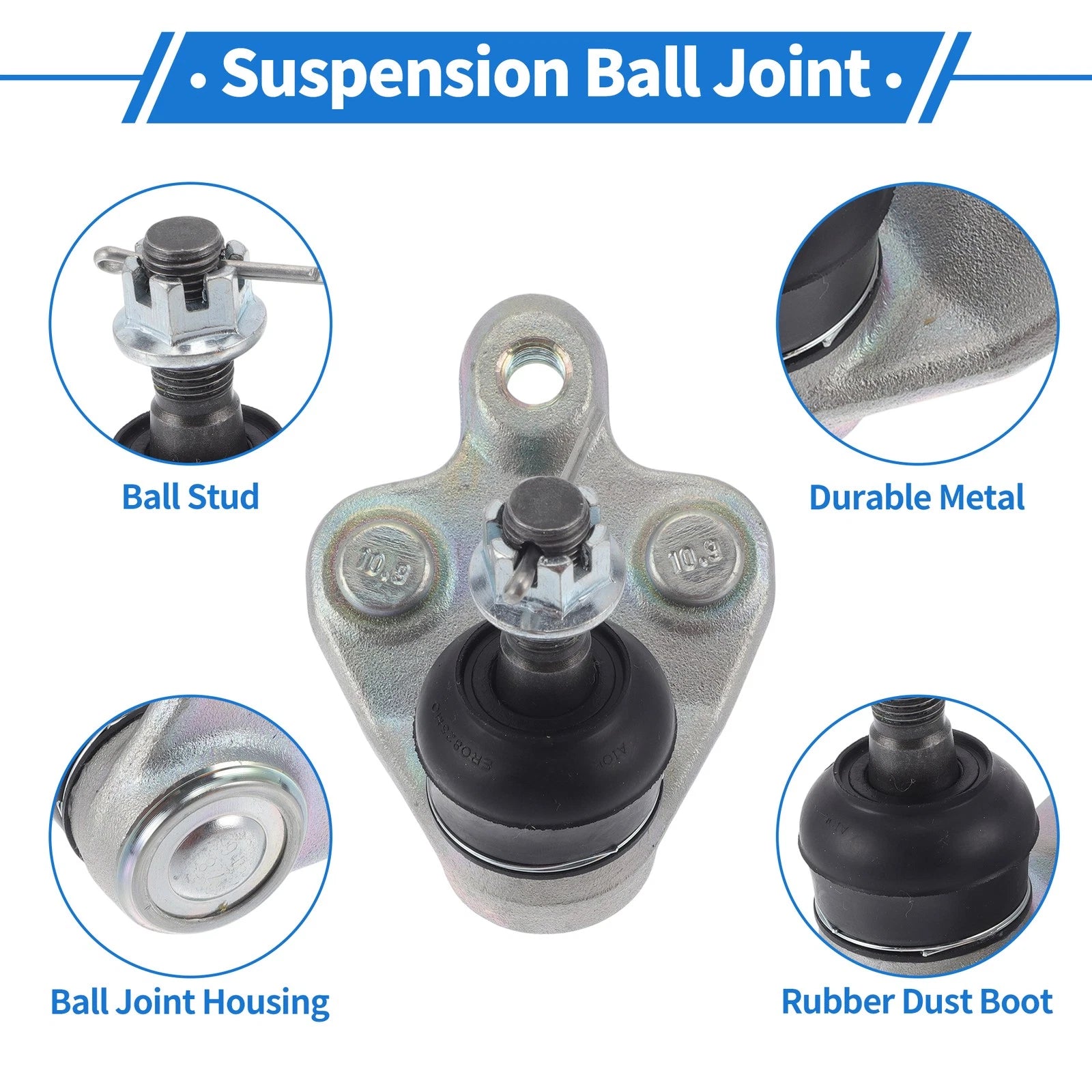 2X Front Lower Ball Joints for Toyota Prius (2004–2009) No.K500384/4333049055