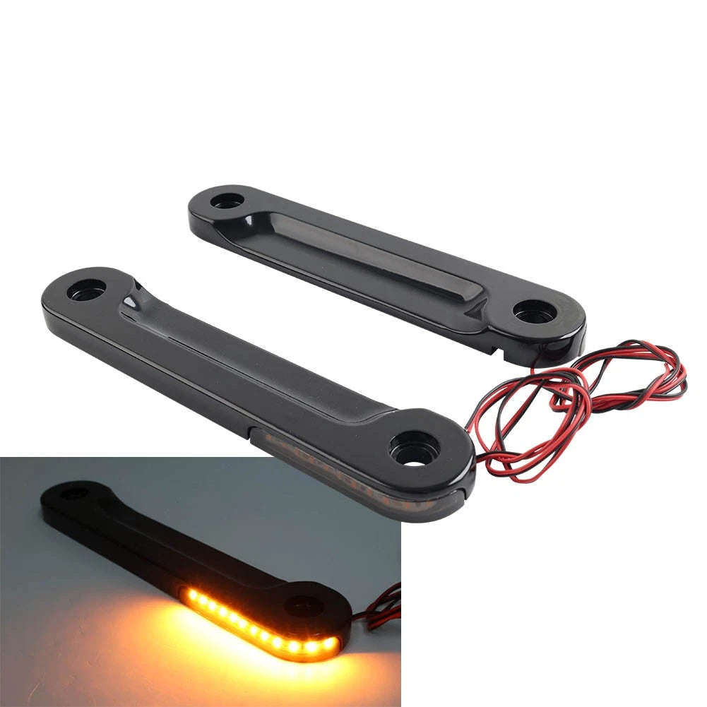 Front LED Flush Fork Turn Signal Brackets for Harley Street Electra Glide (2014–2023)