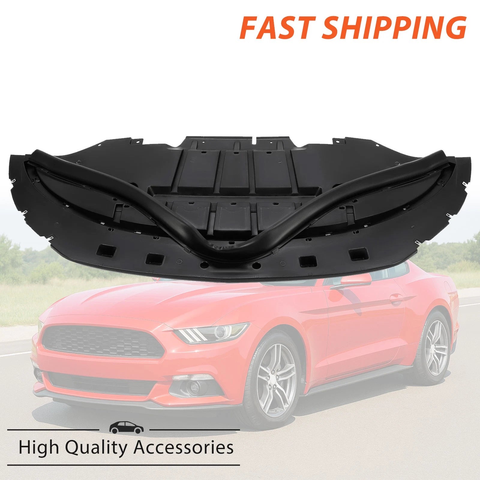 Front Bumper Under Cover Splash Shield for Ford Mustang 2.3L 3.7L (2015–2017)
