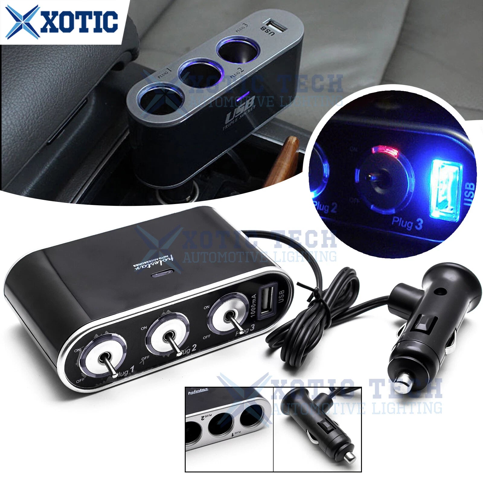 24V Interior Cigarette Lighter Charger Splitter for Dodge (2000–2021)