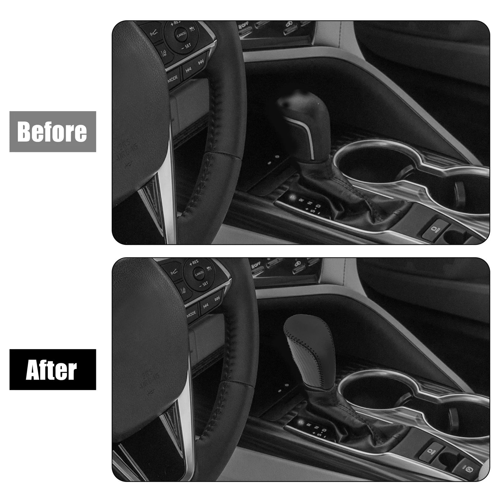 Carbon Fiber Gear Shift Knob Cover for Honda Accord Black Line (2018–2023)
