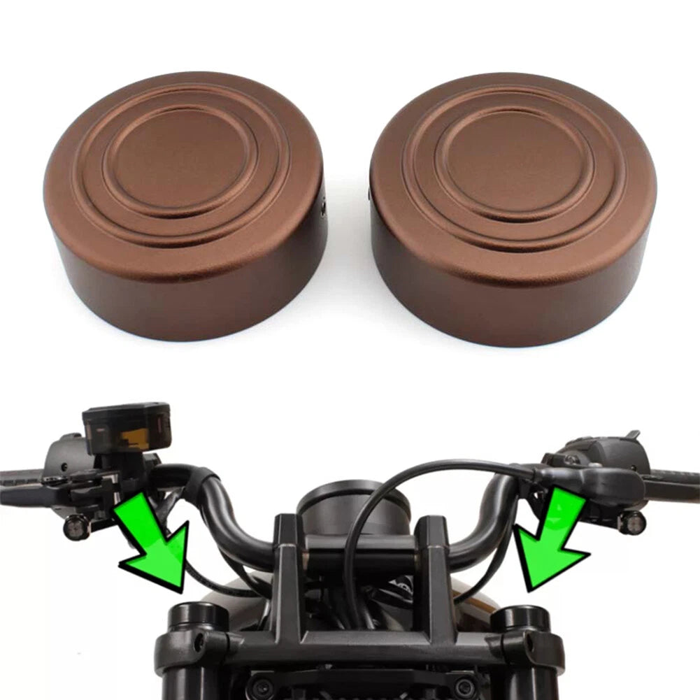 2X Upper Fork Stem Nut Cap Covers for Harley Sportster S (2021–2022)