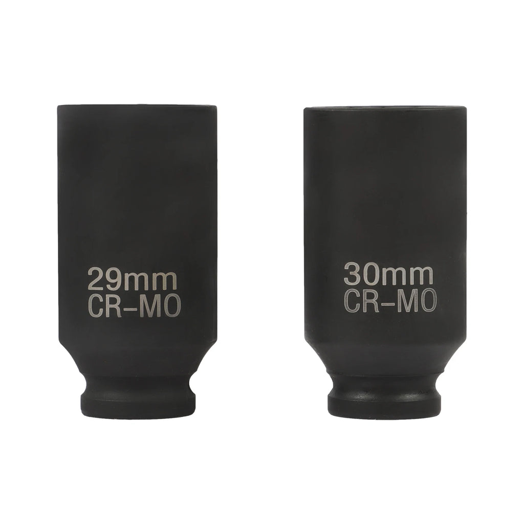 Set of 8 Deep Impact Sockets for Spindle Axle Nut (29-39mm)