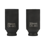 Set of 8 Deep Impact Sockets for Spindle Axle Nut (29-39mm)