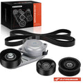 Set of 4 Serpentine Belt Drive Components for Ford F-450 F-550 (2008–2019)