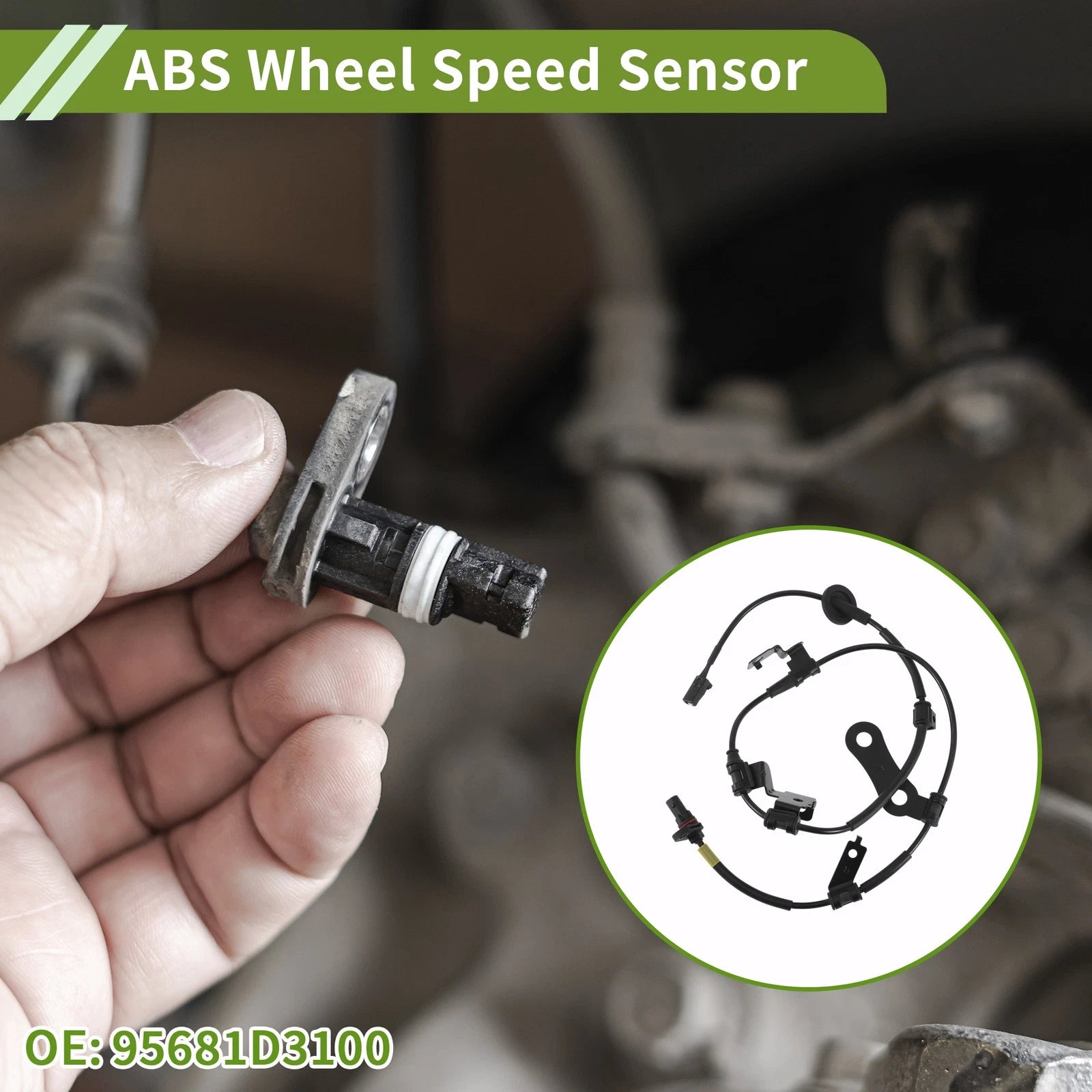 ABS Wheel Speed Sensor No. 95681D3100 for Hyundai Tucson (2015–2020)