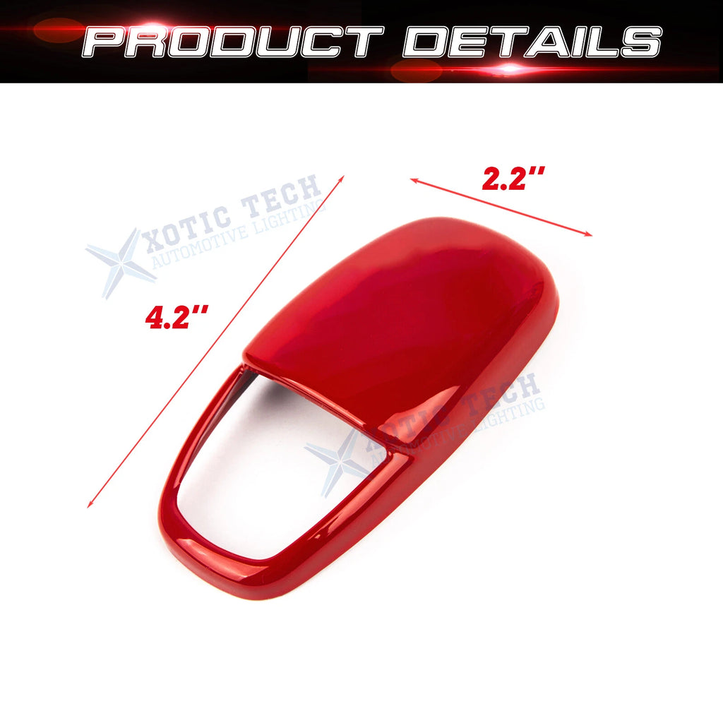 Glossy Red Gear Shift Knob Cap Cover Trim for Dodge Challenger Charger Durango (2015-2020)