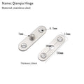 Stainless Steel Hinge for Cabinet and Flip Window Integration (6x1.2x0.2cm)