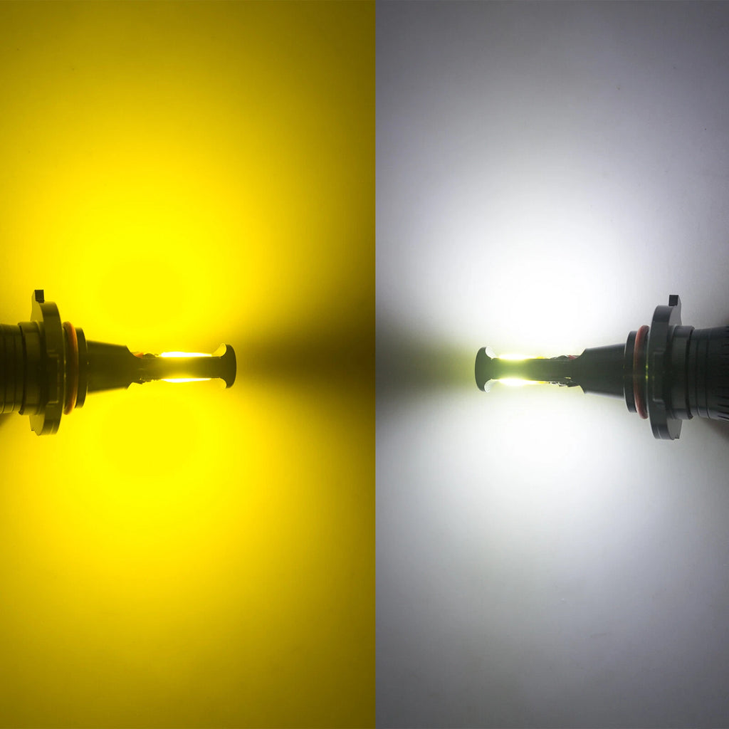 2PCS Executive White/Amber Switch COB LED DRL Bulbs for Honda Accord (2007-2017)