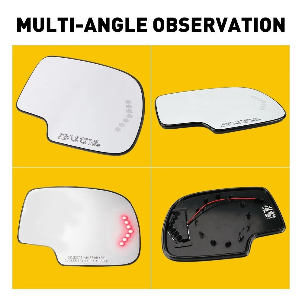Heated Mirror Glass with Turn Signal for Chevy GMC Cadillac (2003–2007)
