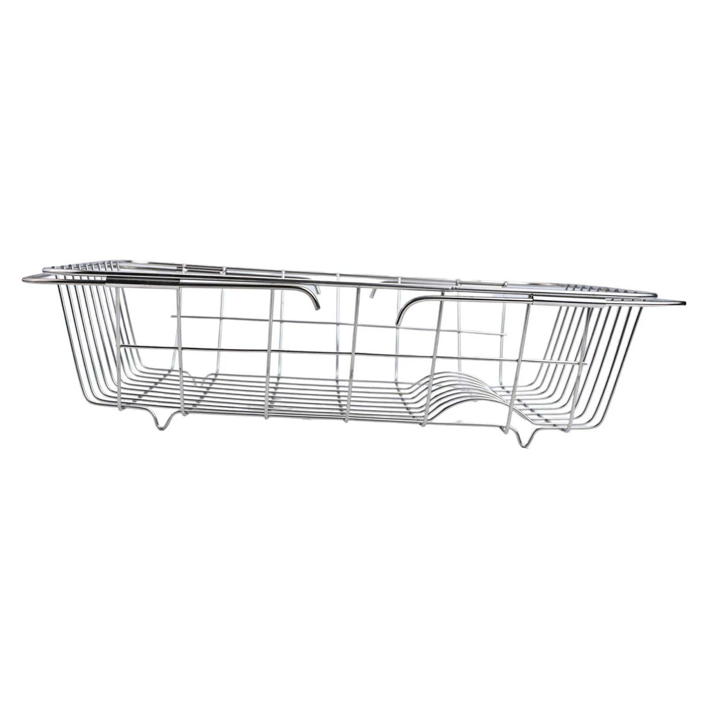 Adjustable Over the Sink Dish Rack Holder with Non-Slip Rubber