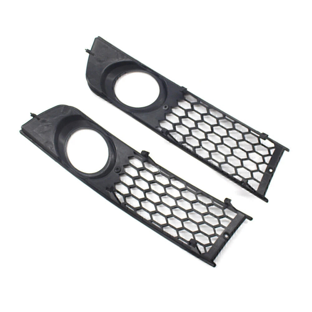 2X Front Bumper Fog Light Cover Honeycomb Grille for Audi A4 B6 (2001–2005)