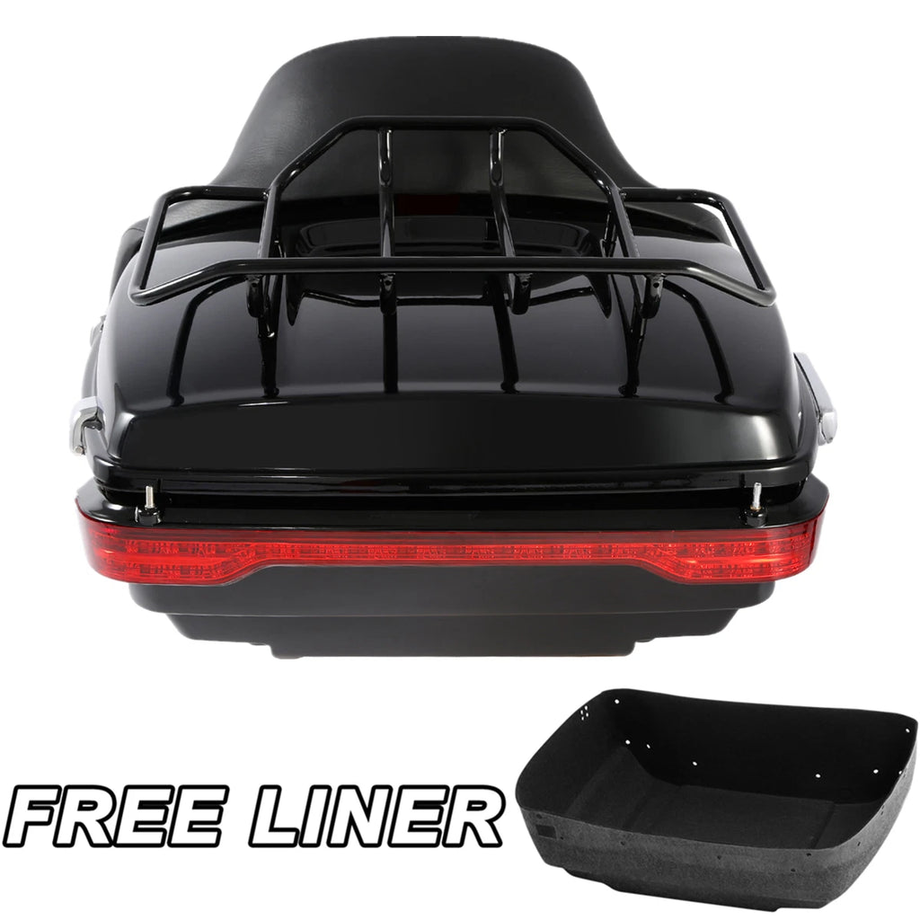 Trunk Backrest & Tail Light Mount Rack for Harley Touring (2014–2025)