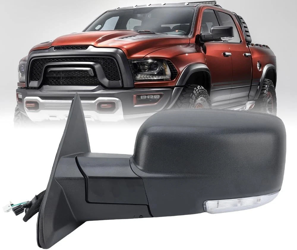 Driver Side Mirror for Dodge Ram 1500 (2013–2019) - Power Heated, LED Signal