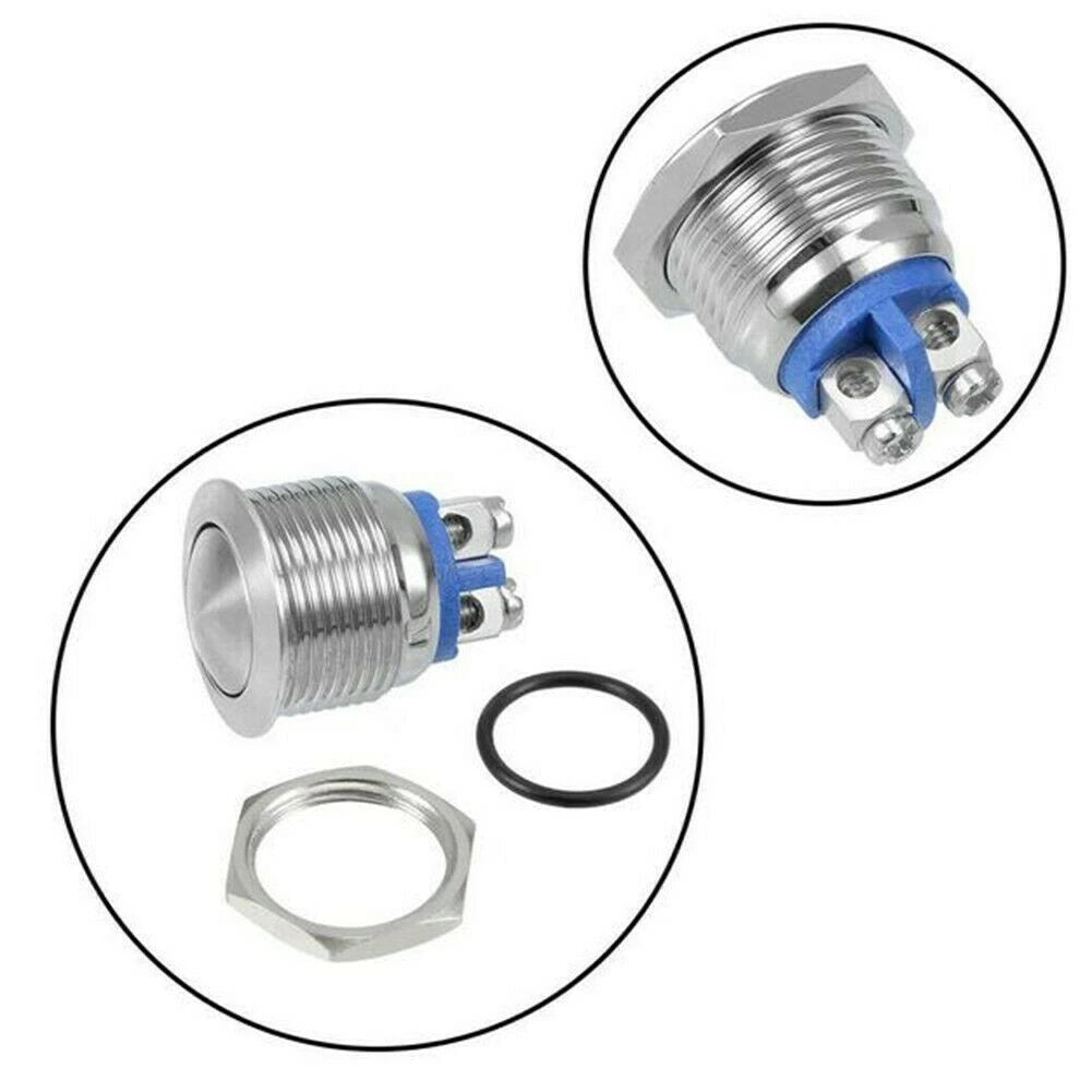Push Button Switch 12V for Car/Boat (Brass Nickel Plated)