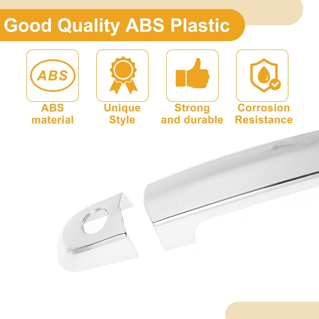 Car Door Handle Cover Trim for Suzuki Swift (2005–2017) Silver Tone