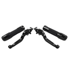 Black Extendable Brake Clutch Levers Grip Set for Yamaha TMAX 500 530