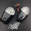 Universal Motorcycle Turn Signals Blinker Light Carbon Clear Flush Mount