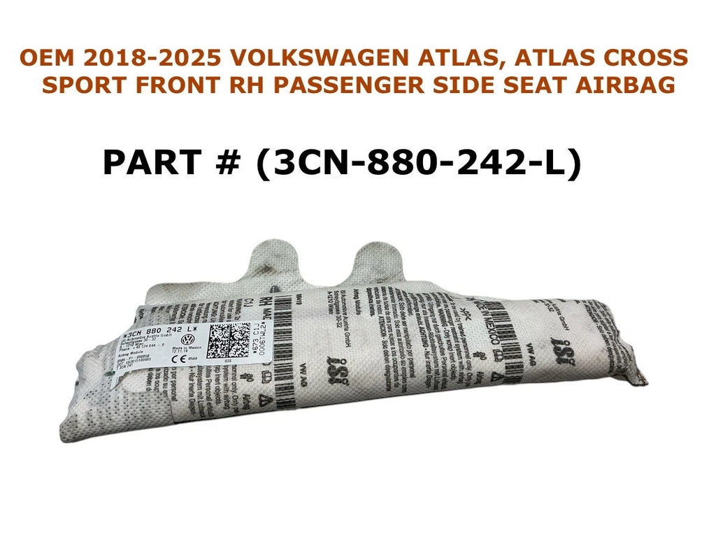 Front Right Side Seat Airbag for VW Atlas (2018–2025) 3CN 880 242 L
