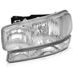 Headlight Assembly Set for GMC Sierra (1999-2006) Chrome Housing