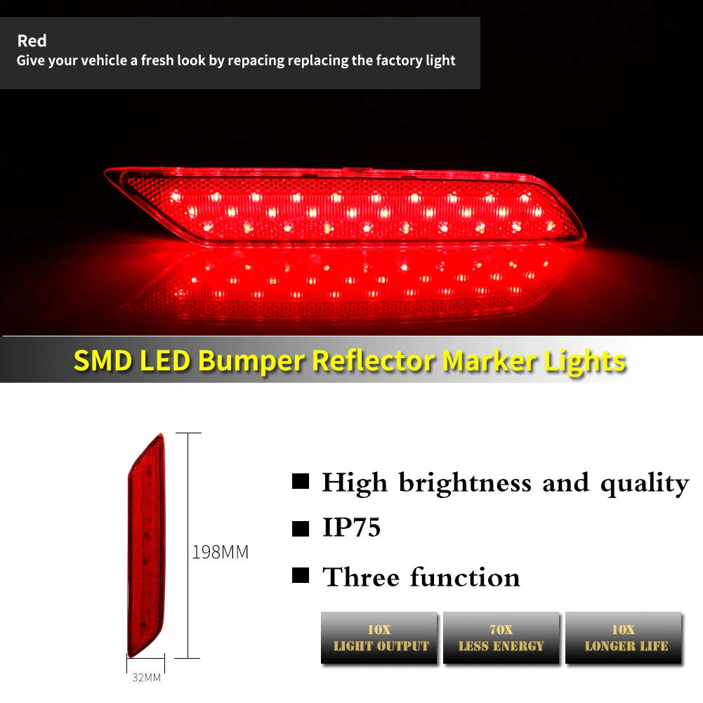 Red Lens Tail Brake Lamps for Honda Civic Sedan (2013–2015)