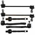 Set of 6 Inner Outer Tie Rods & Sway Bar End Links for Kia Forte (2010–2013)