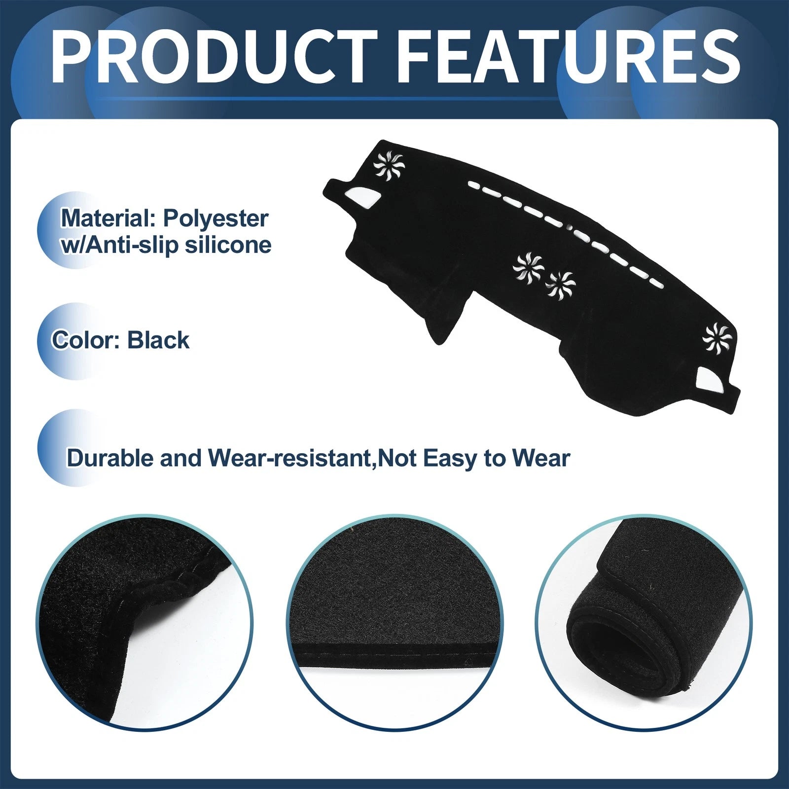 Dashboard Dash Cover Mat for Subaru Legacy BL (2003–2009) Black