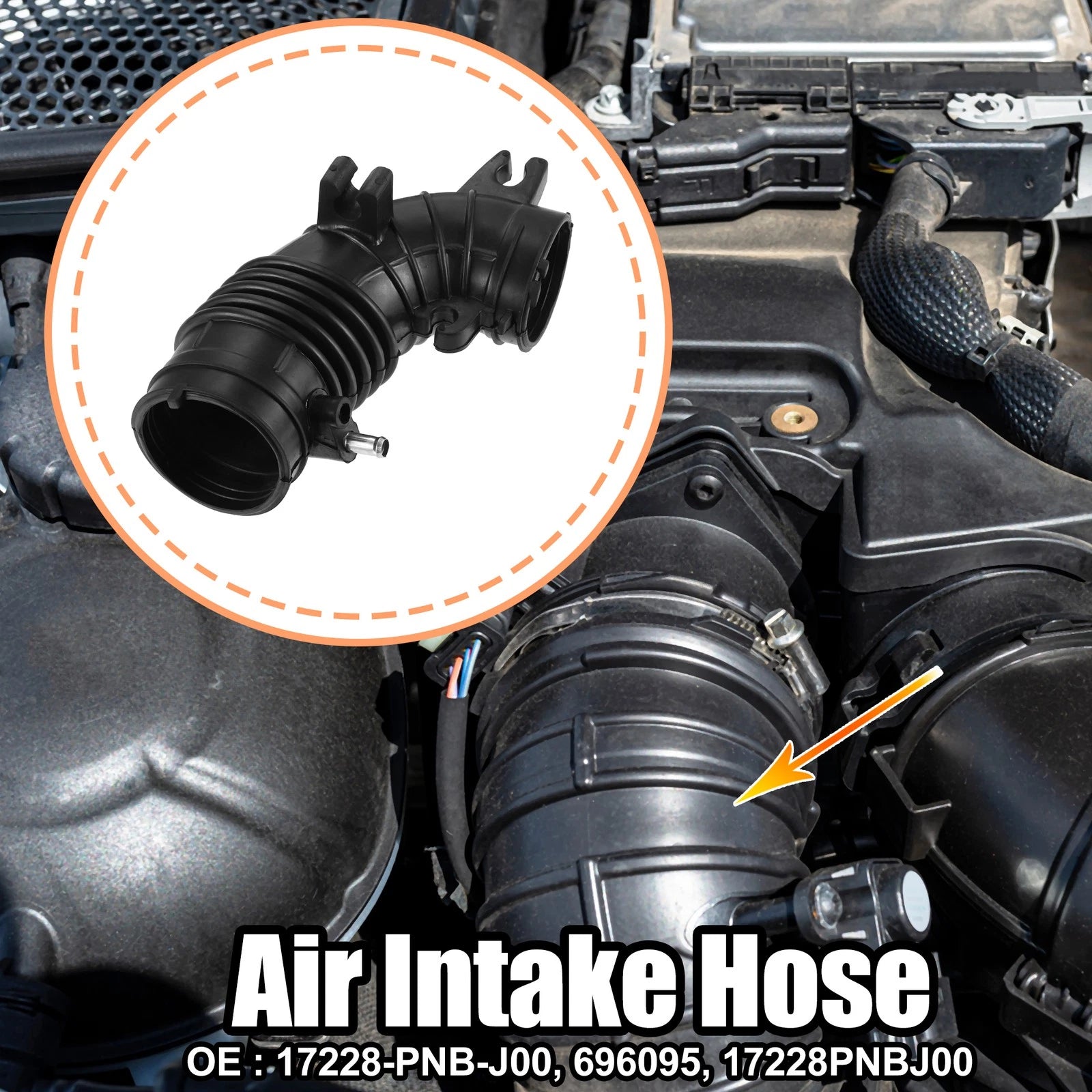 Engine Air Intake Hose Pipe Tube for Honda CR-V (2007–2011) 17228-PNB-J00 696095