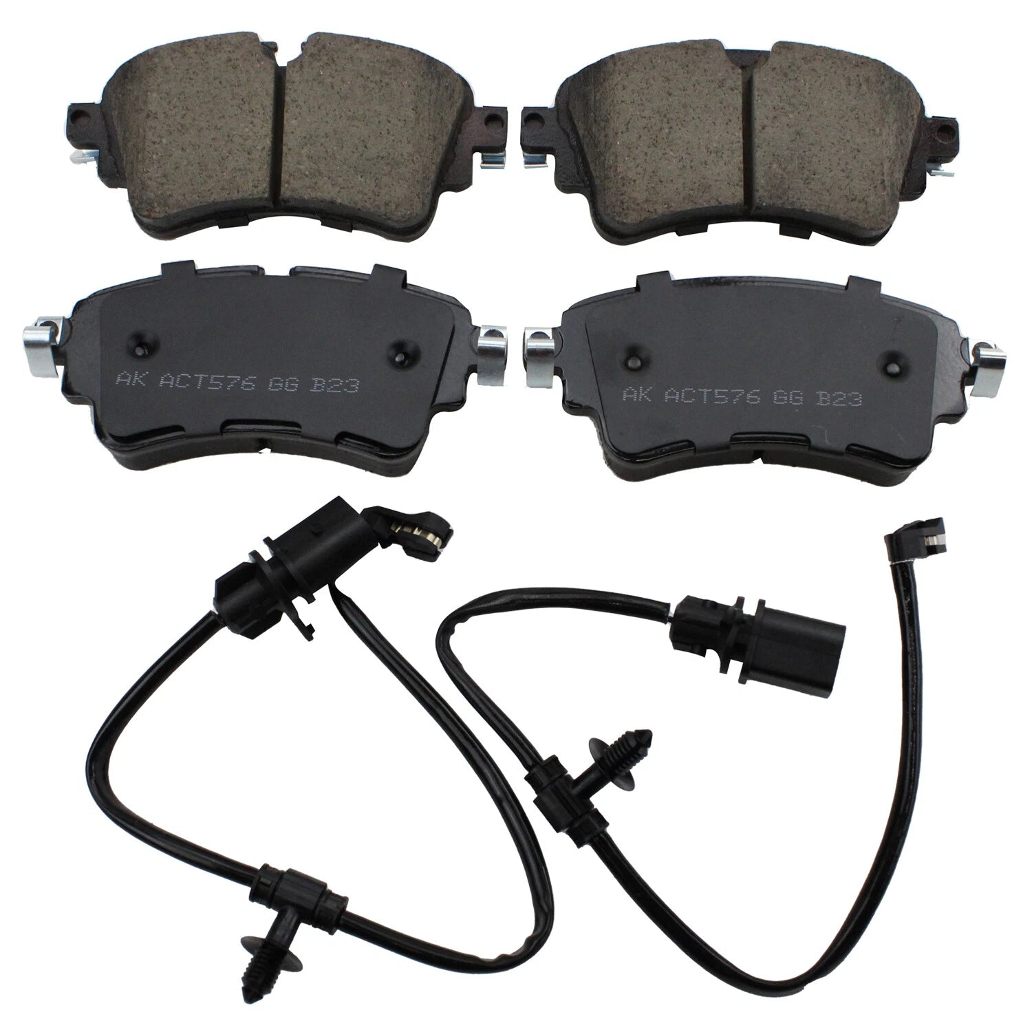 Set of 4 Akebono Euro Rear Ceramic Brake Pads for Audi A5 Quattro (2017–2019), Q5 (2018–2019), SQ5 (2020)