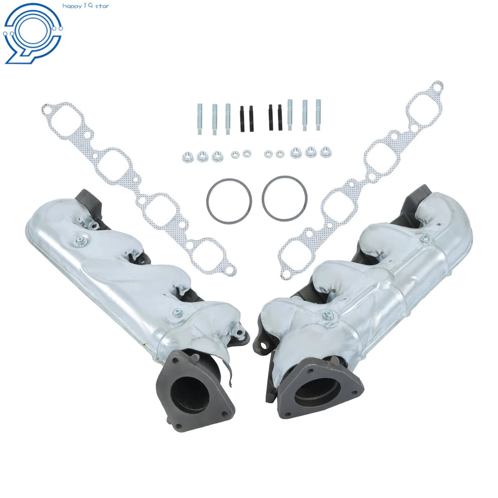 Pair Exhaust Manifolds for Chevy Silverado GMC Sierra 2500 3500 HD (2001–2007)