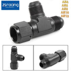 3-Way Tee Fitting Adapter for AN4 AN6 AN8 AN10 AN12 (Black)