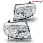 Set of 2 Halogen Chrome Headlight Assemblies for Honda Pilot (2009–2011)
