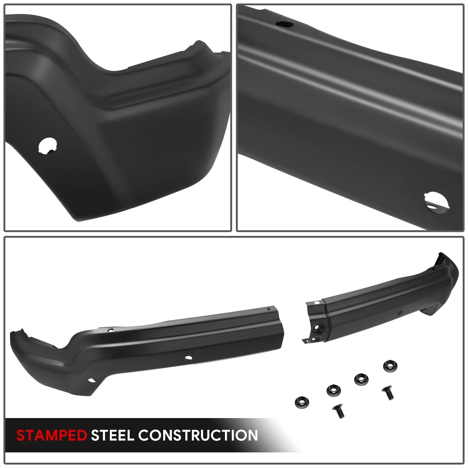 Front Bumper Face Bar for Chevrolet Silverado 1500 (2022–2025) - Black, Sensor Hole