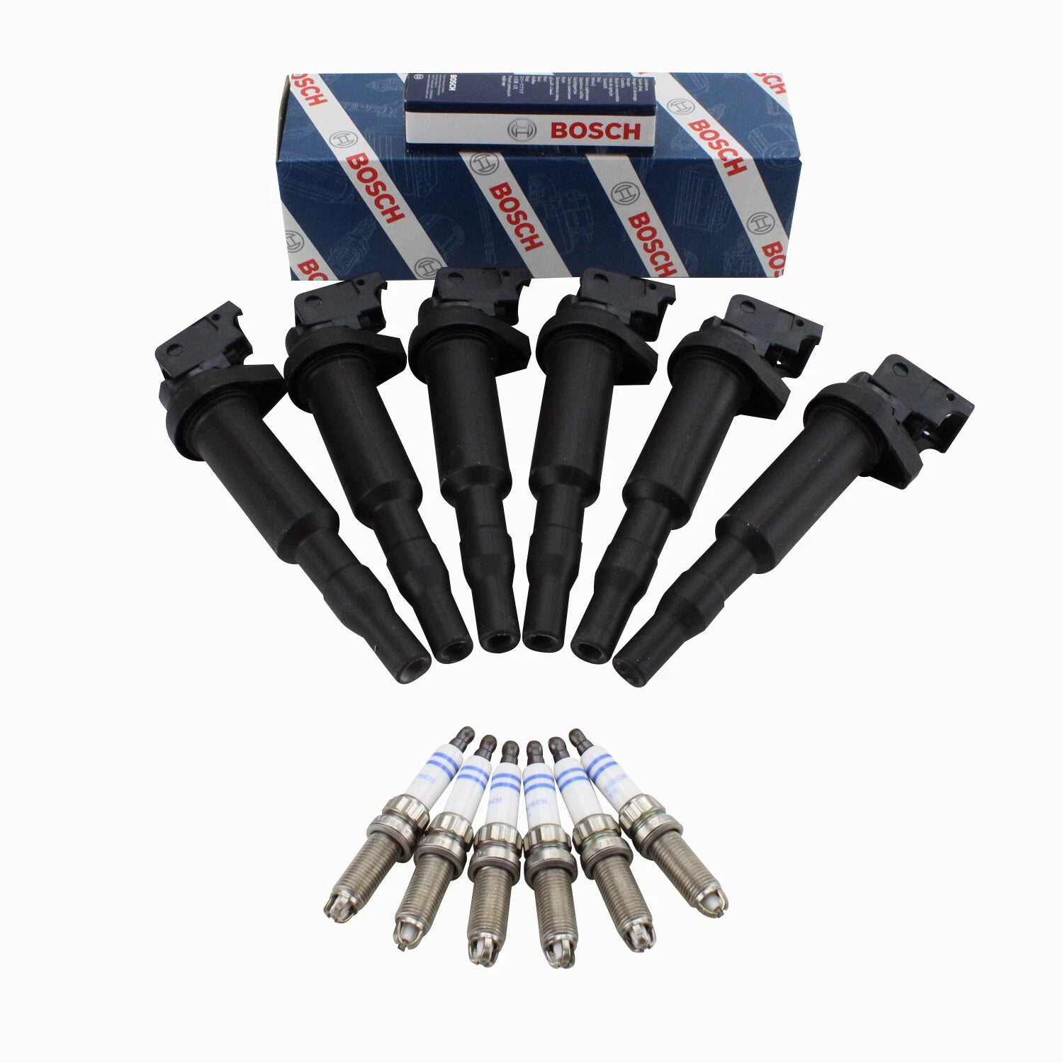 Ignition Coils & Spark Plugs Kit for BMW E82 135i 335i (Bosch)