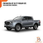 Matte Black Front Lower Grille Trim & Emblem Cover for Mazda BT-50 (2020-2024)