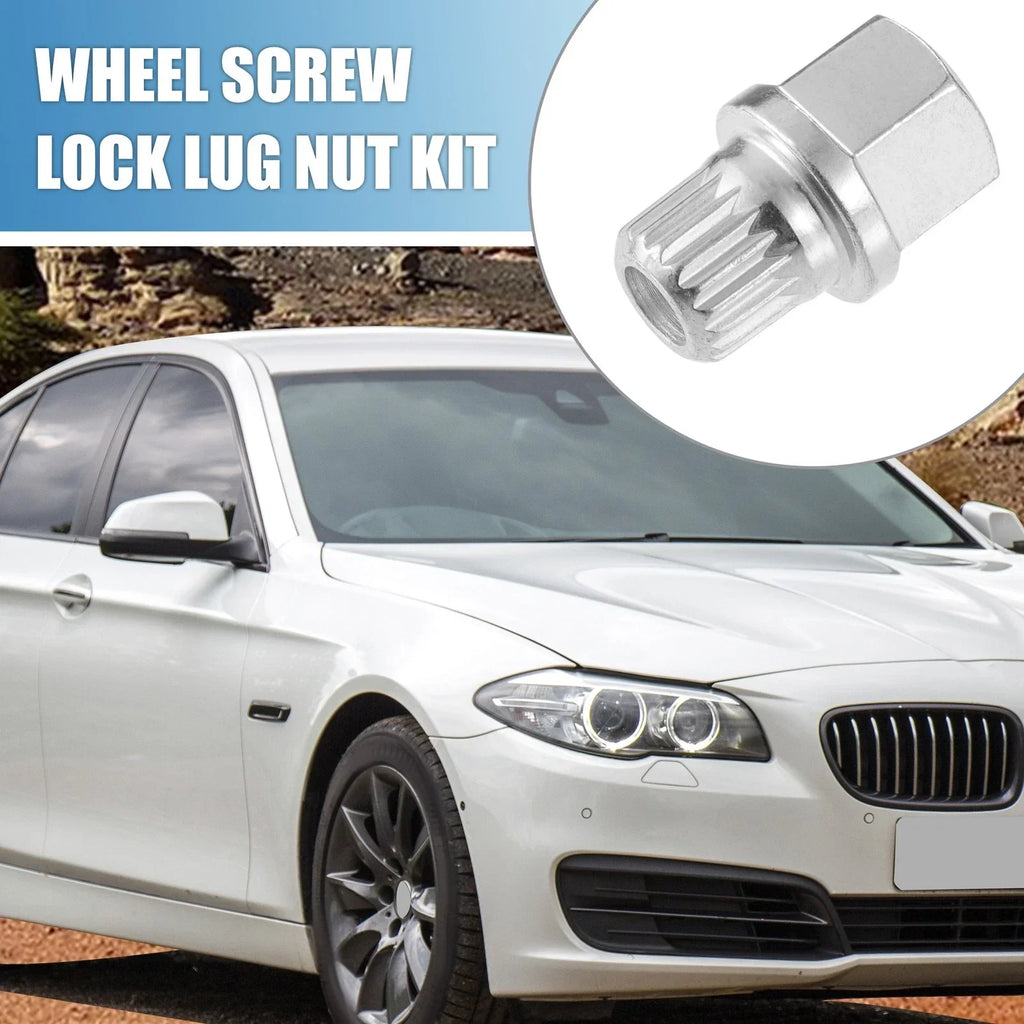 34/18PT Wheel Lock Lug Nut Kit with Socket Protector for BMW