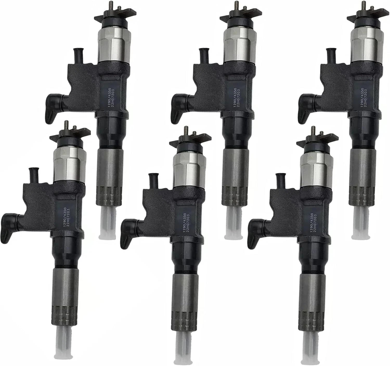 Set of 6 Fuel Injectors 295050-1290 8-98207435-0 295050-1291 for Isuzu 4HK1 (2000–2023)