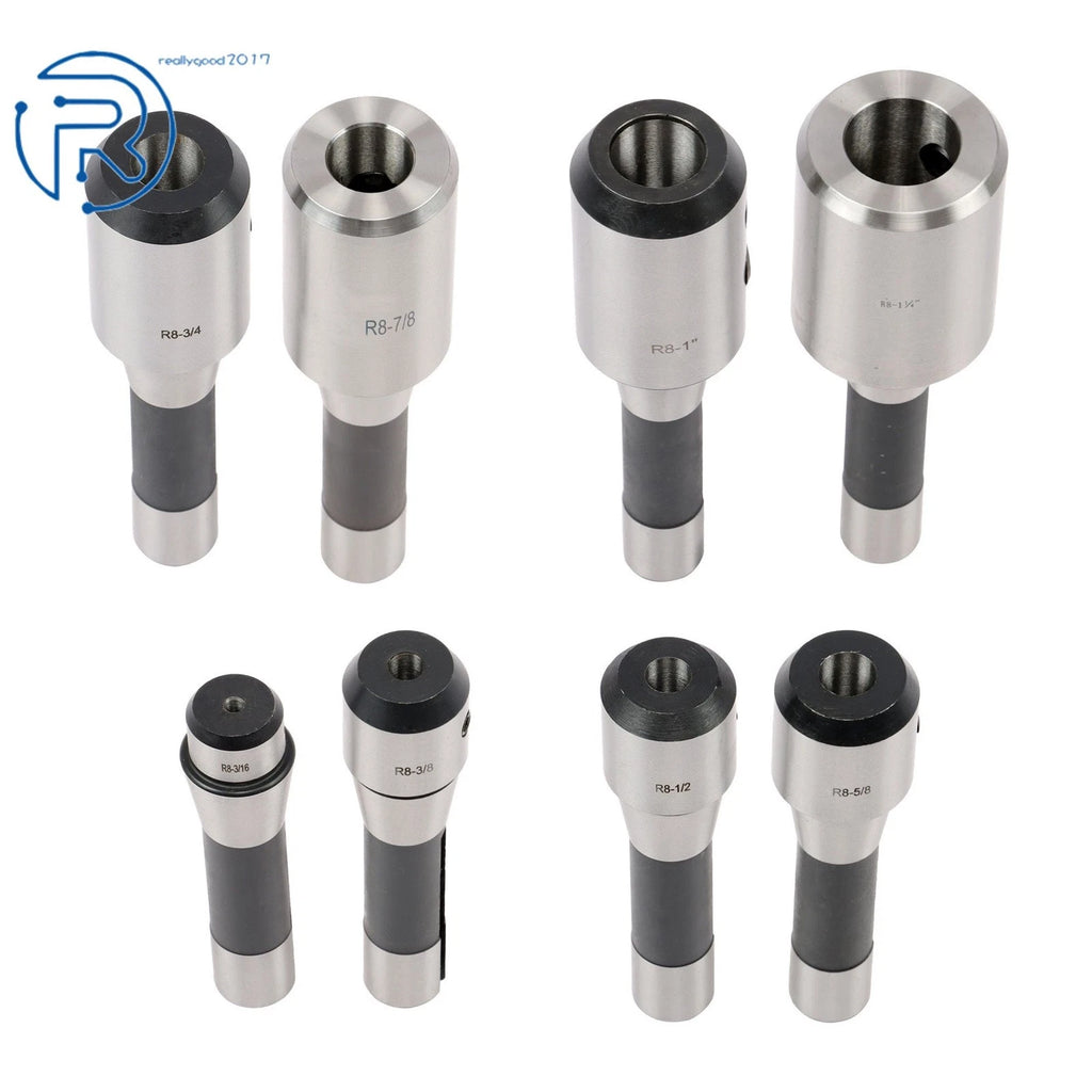 8Pcs End Mill Holder Set 3/16" to 1-1/4" for R8 (Fits )
