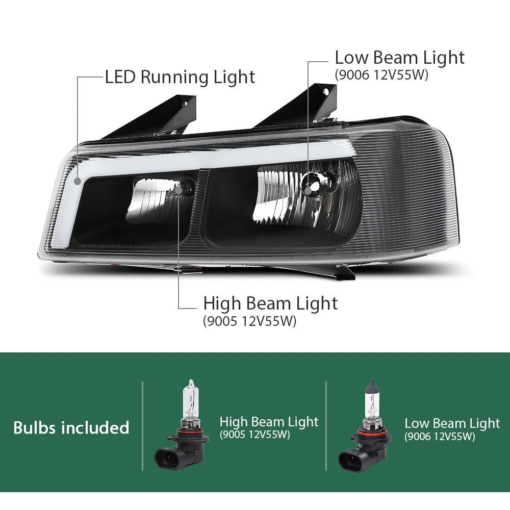 LED Tube Headlights for Chevrolet Express GMC Savana (2003–2023)